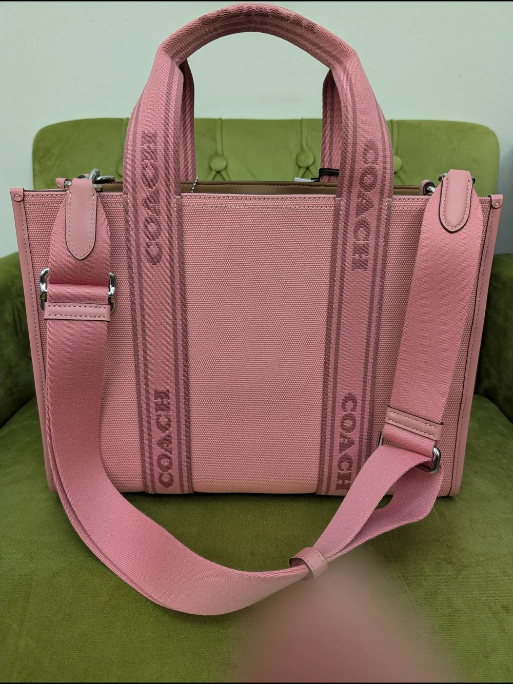 Coach Smith Blush Pink Canvas Tote